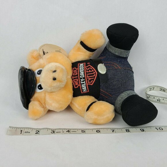 Harley Davidson Motorcycles Hog Plush Pig Biker Jeans Hat Stuffed Animal Toy - Picture 8 of 10